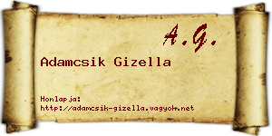 Adamcsik Gizella névjegykártya