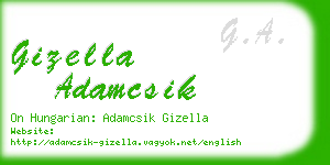 gizella adamcsik business card